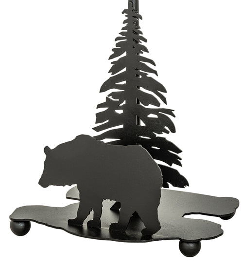 Meyda Lighting Lone Bear 10" Textured Black Table Lamp Base