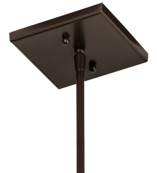 Meyda Lighting Lone Bear 11" Timeless Bronze Mini Pendant Light With Beige Art Shade Glass