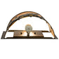 Meyda Lighting Lone Bear 12" Antique Copper Right Wall Sconce With Amber Mica Shade Glass