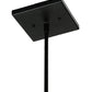 Meyda Lighting Lone Bear 12" Textured Black Mini Pendant Light With Beige Art Shade Glass