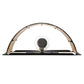 Meyda Lighting Lone Bear 12" Textured Black Wall Sconce With Amber Mica Shade Glass