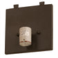 Meyda Lighting Lone Bear 12" Timeless Bronze Wall Sconce With Amber Mica Shade Glass