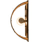 Meyda Lighting Lone Bear 12" Timeless Bronze Wall Sconce With Amber Mica Shade Glass