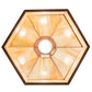 Meyda Lighting Lone Bear 13" Rust Fan Light With Beige Iridescent Shade Glass