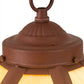 Meyda Lighting Lone Bear 13" Rust Fan Light With Beige Iridescent Shade Glass