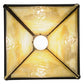 Meyda Lighting Lone Bear 17" Textured Black Pendant Light With Beige Art Shade Glass
