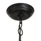 Meyda Lighting Lone Bear 17" Textured Black Pendant Light With Beige Art Shade Glass