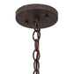 Meyda Lighting Lone Bear 20" Cajun Spice Pendant Light With Amber Mica Shade Glass