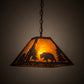 Meyda Lighting Lone Bear 20" Cajun Spice Pendant Light With Amber Mica Shade Glass