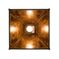 Meyda Lighting Lone Bear 20" Cajun Spice Pendant Light With Amber Mica Shade Glass