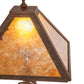 Meyda Lighting Lone Bear 21" 2-Light Rust Table Lamp With Amber Mica Shade Glass