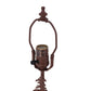 Meyda Lighting Lone Bear 21" 2-Light Rust Table Lamp With Silver Mica Shade Glass and Lighted Base