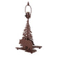 Meyda Lighting Lone Bear 21" 2-Light Rust Table Lamp With Silver Mica Shade Glass and Lighted Base