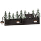 Meyda Lighting Lone Bear 27" 3-Light Textured Black Vanity Light With White Opal Shade Glass