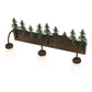 Meyda Lighting Lone Bear 27" 3-Light Timeless Bronze & Green Trees Wall Sconce With White Opal Shade Glass