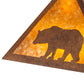Meyda Lighting Lone Bear 34" Antique Rust Frame With Amber Mica Shade Glass