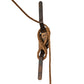 Meyda Lighting Lone Bear 36" 6-Light Dark Burnished Antique Copper Bartlett Inverted Pendant Light With Sahara Taupe Idalight Shade