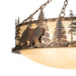 Meyda Lighting Lone Bear 36" 6-Light Dark Burnished Antique Copper Bartlett Inverted Pendant Light With Sahara Taupe Idalight Shade