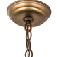 Meyda Lighting Lone Bear 6" Antique Copper Pendant Light With Amber Mica Shade Glass