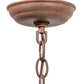 Meyda Lighting Lone Bear 6" Rusty Nail Mini Pendant Light With Amber Mica Shade Glass
