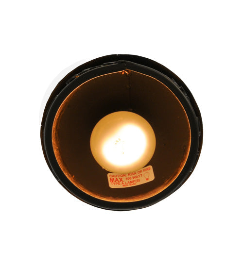 Meyda Lighting Lone Bear 6" Timeless Bronze Northwoods Mini Pendant Light With Amber Mica Shade Glass