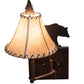 Meyda Lighting Lone Bear 8" Mahogany Bronze Wall Sconce With Brown Tan Faux Shade