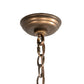 Meyda Lighting Lone Bear & Wolf 26" 3-Light Antique Copper Inverted Pendant Light With Silver Mica Shade Glass