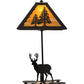 Meyda Lighting Lone Buck 21" 2-Light Oil Rubbed Bronze Table Lamp With Honey Art Shade and Lighted Base