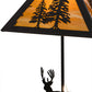 Meyda Lighting Lone Buck 21" 2-Light Oil Rubbed Bronze Table Lamp With Honey Art Shade and Lighted Base