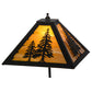 Meyda Lighting Lone Buck 21" 2-Light Oil Rubbed Bronze Table Lamp With Honey Art Shade and Lighted Base