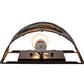 Meyda Lighting Lone Buffalo 11" Timeless Bronze Wall Sconce With Amber Mica Shade Glass
