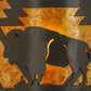 Meyda Lighting Lone Buffalo 11" Timeless Bronze Wall Sconce With Amber Mica Shade Glass