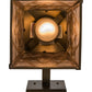 Meyda Lighting Lone Buffalo 7" Antique Copper Wall Sconce With Silver Mica Shade Glass
