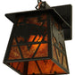 Meyda Lighting Lone Buffalo 7" Timeless Bronze Wall Sconce With Amber Mica Shade Glass