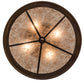 Meyda Lighting Lone Cowboy 22" 4-Light Antique Copper Flush Mount Light With Silver Mica Shade Glass