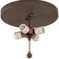 Meyda Lighting Lone Cowboy 22" 4-Light Dark Roast Flush Mount Light With Silver Mica Shade Glass