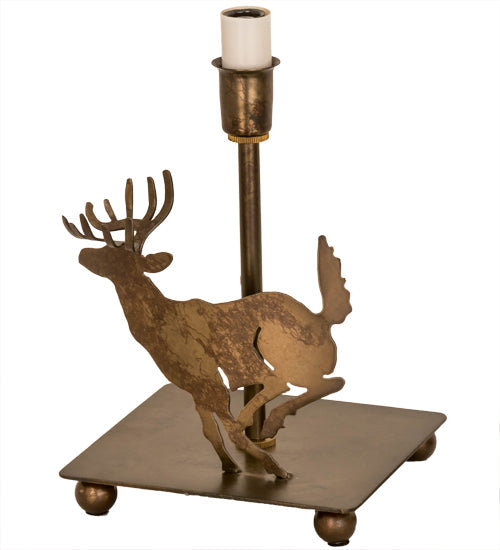 Meyda Lighting Lone Deer 11" Antique Copper Table Lamp Base