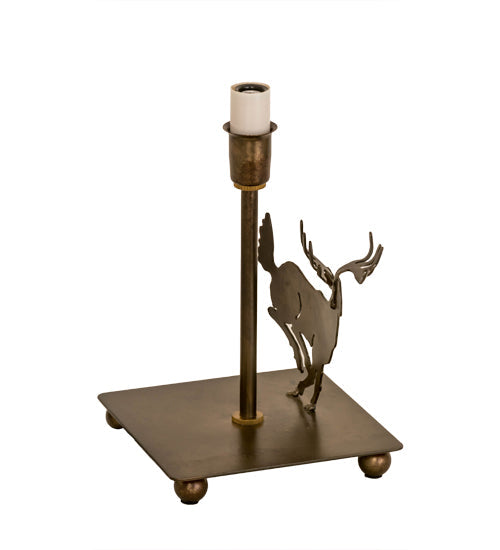 Meyda Lighting Lone Deer 11" Antique Copper Table Lamp Base
