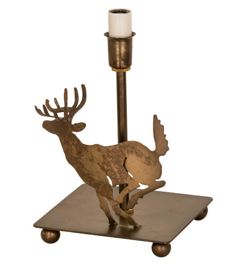 Meyda Lighting Lone Deer 11" Antique Copper Table Lamp Base