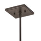 Meyda Lighting Lone Deer 12" Textured Black Mini Pendant Light With Beige Art Shade Glass