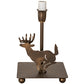 Meyda Lighting Lone Deer 13" Antique Copper Accent Table Lamp With Hunter Green Faux Leather Shade