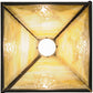 Meyda Lighting Lone Deer 17" Textured Black Pendant Light With Beige Art Shade Glass