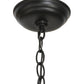 Meyda Lighting Lone Deer 17" Textured Black Pendant Light With Beige Art Shade Glass