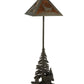 Meyda Lighting Lone Deer 72" 2-Light Timeless Bronze Floor Lamp With Amber Mica Shade Glass