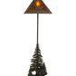 Meyda Lighting Lone Deer 72" 2-Light Timeless Bronze Floor Lamp With Amber Mica Shade Glass