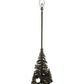 Meyda Lighting Lone Deer 72" 2-Light Timeless Bronze Floor Lamp With Amber Mica Shade Glass