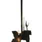 Meyda Lighting Lone Deer 72" 2-Light Timeless Bronze Floor Lamp With Amber Mica Shade Glass