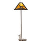 Meyda Lighting Lone Deer 77" 2-Light Timeless Bronze Floor Lamp With Beige Art Shade Glass