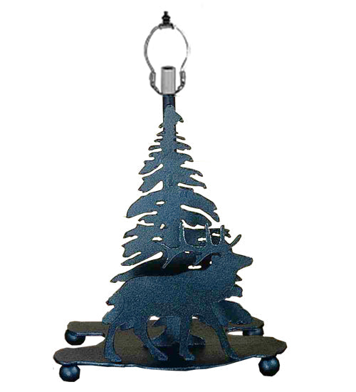 Meyda Lighting Lone Elk 10" Textured Black Table Lamp Base