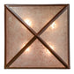 Meyda Lighting Lone Elk 26" 4-Light Rust Inverted Pendant Light With Silver Mica Shade Glass